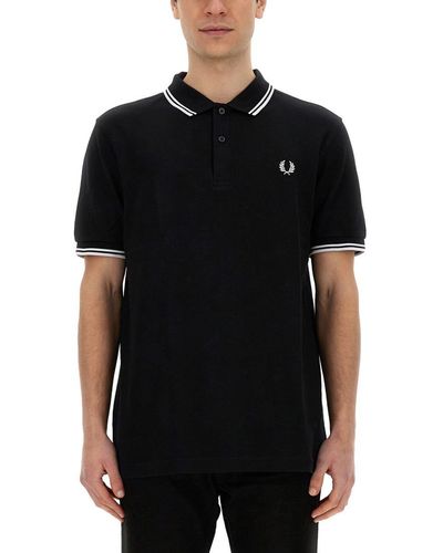 Fred Perry Polo With Logo - Black