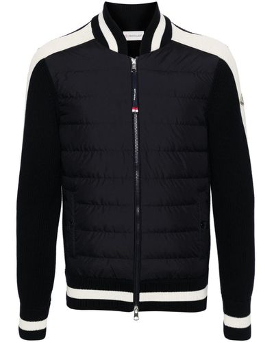 Moncler Quiled-Panel Cotton Jacket - Blue