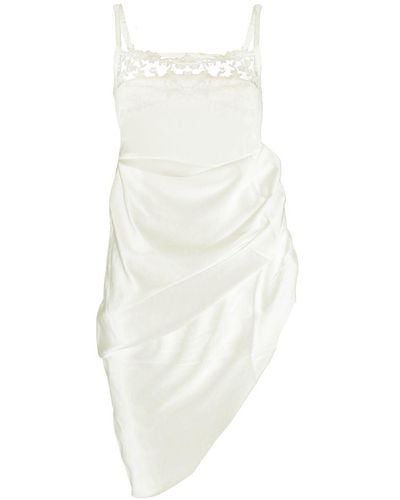 Jacquemus La Saudade Brodée Mini Dress - White