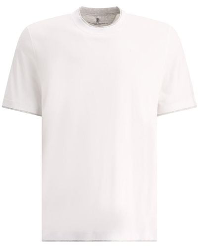 Brunello Cucinelli "Faux Layering" T-Shirt - White