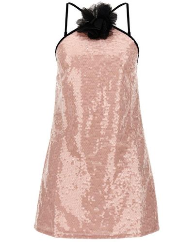 Self-Portrait 'Pale Sequin Mini' Dress - Pink