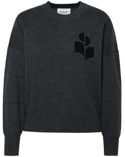 Isabel Marant Wool Blend 'Atlee' Sweater - Black