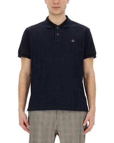 Vivienne Westwood Polo With Logo - Blue