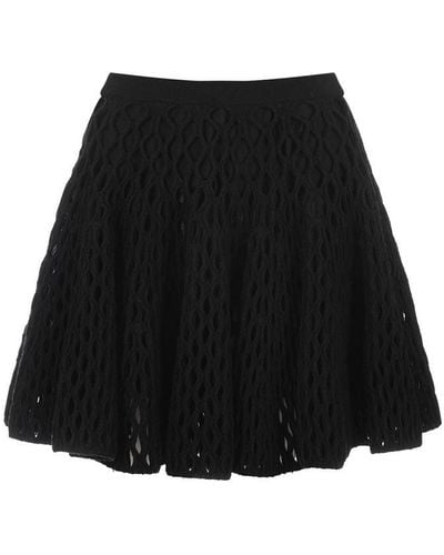 Alaïa Skater Cage Skirt In Knit - Black