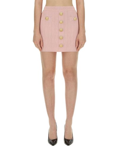Balmain Mini Skirt - Pink