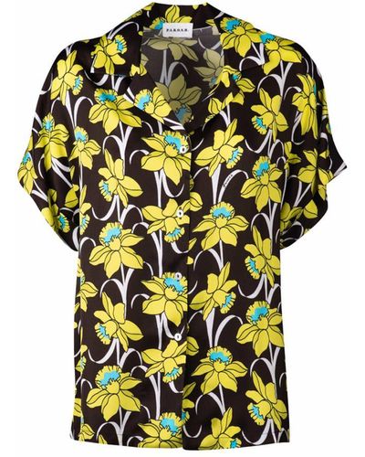 P.A.R.O.S.H. All-over Floral-printed Buttoned Shirt - Yellow