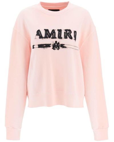 Amiri Sweatshirt With 'm.a. Bar' Logo - Pink