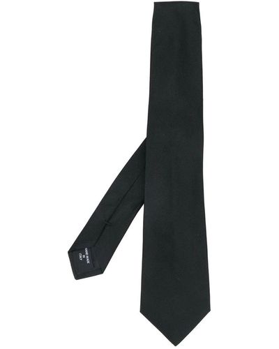 Giorgio Armani Striped Textured Tie - Black