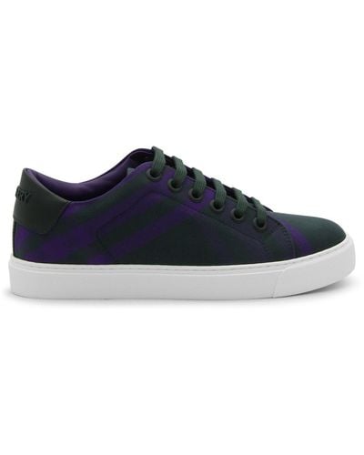 Burberry Albridge Check Low-top Sneakers - Blue