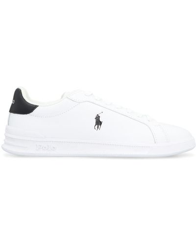 Polo Ralph Lauren Heritage Court Ii Leather Low-Top Trainers - White