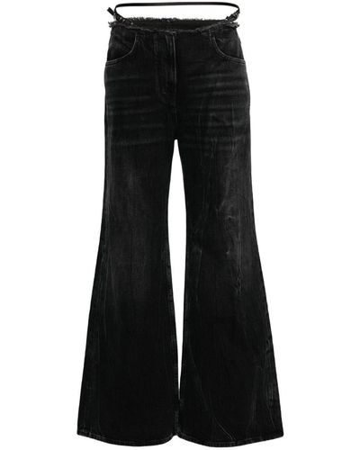 Givenchy Voyou Low-Rise Flared Jeans - Black