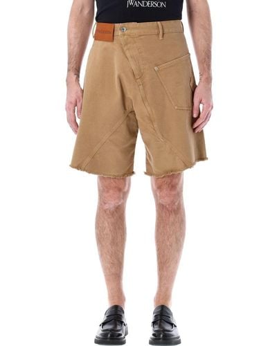 JW Anderson Twisted Workwear Shorts - Natural