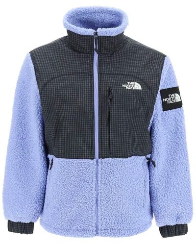 The North Face 'denali' Bouclé Fleece And Nylon Jacket - Blue