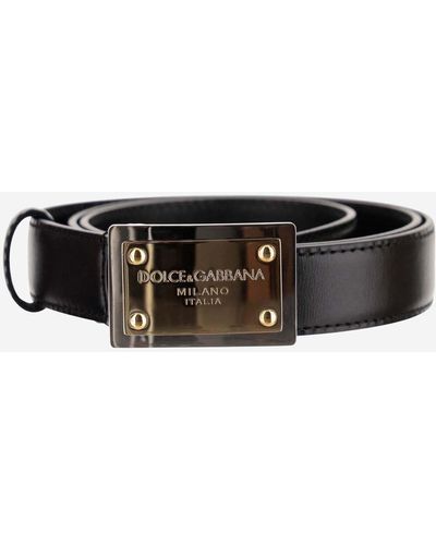 DOLCE & GABBANA Red Vernis Gold Lady Belt With Dg Logo Buckle -  Sweden