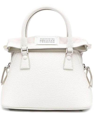Maison Margiela Leather Mini 5Ac Shoulder Bag - White