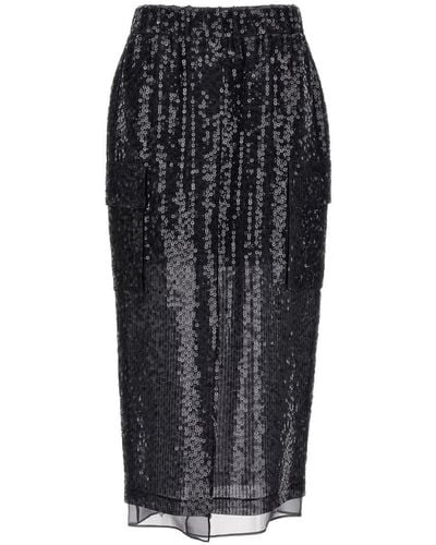 Brunello Cucinelli Sequin Skirt - Black