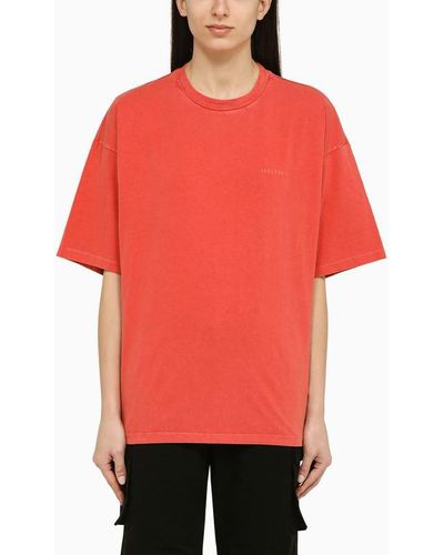 Halfboy Crew-Neck T-Shirt With Logo - Red