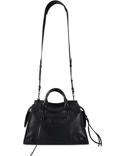 Balenciaga Neo Cagole City Shoulder Strap Bags - Black
