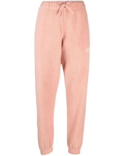 Autry Logo-appliqué Terry Track Trousers - Pink