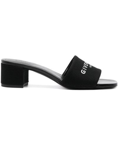 Givenchy 4g Canvas Mules - Black