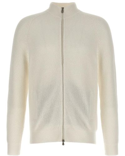 Brunello Cucinelli Zip Sweater Sweater, Cardigans - White