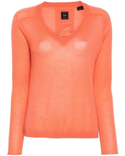 Pinko V-Neck Sweater - Orange