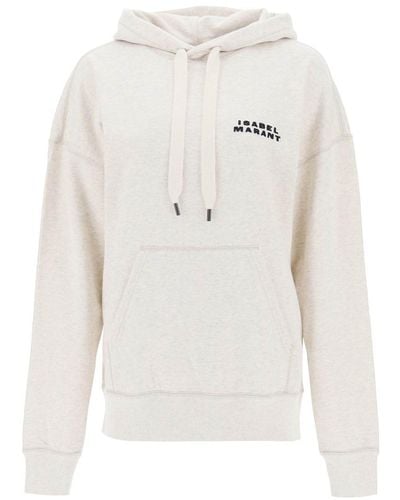 Isabel Marant 'scott' Hoodie With Logo Embroidery - White