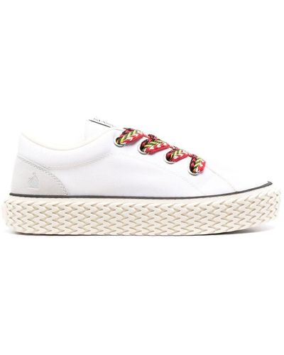 Lanvin Canvas Curbies Sneakers - White