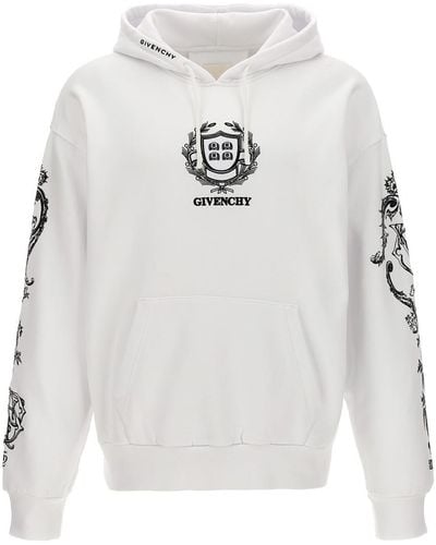 Givenchy Embroidery And Print Hoodie - White