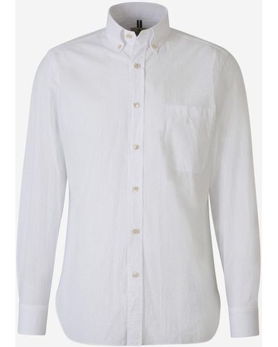 Luigi Borrelli Napoli Textured Cotton Shirt - White