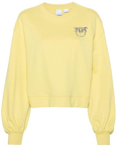 Pinko Sweatshirt With Logo - Yellow