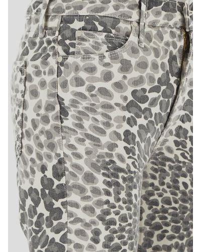 Mother Leopard Jeans - Gray