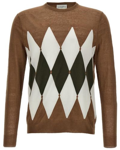 Ballantyne 'Argyle' Sweater - Brown