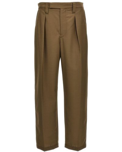 Lemaire 'One Pleat' Pants - Green