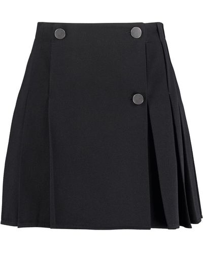 Bottega Veneta Pleated Mini Skirt - Black