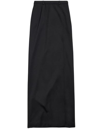 Balenciaga Slit Tailored Maxi Skirt - Black