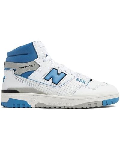 New Balance 650 Leather Hi-top Trainers - Blue