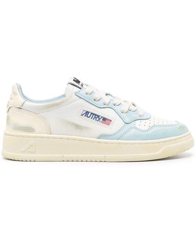 Autry Super Vintage Low Leather Trainers - White