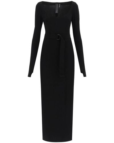 Norma Kamali Scoop Neckline Maxi Dress - Black
