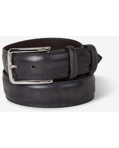 Bontoni Leather Belt - Black