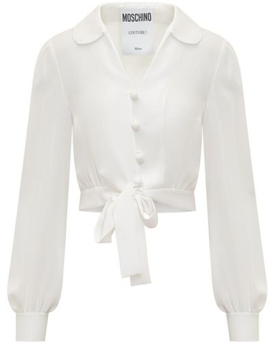 Moschino Cropped Shirt - White