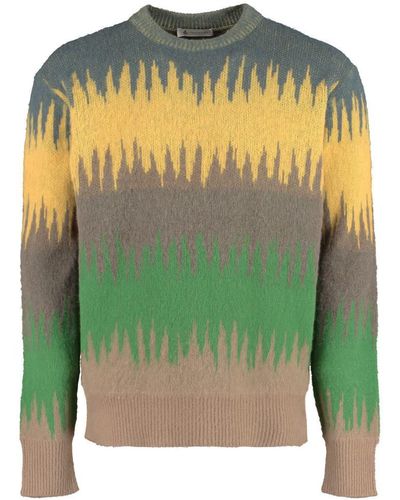 Piacenza Cashmere Crew-neck Wool Sweater - Green