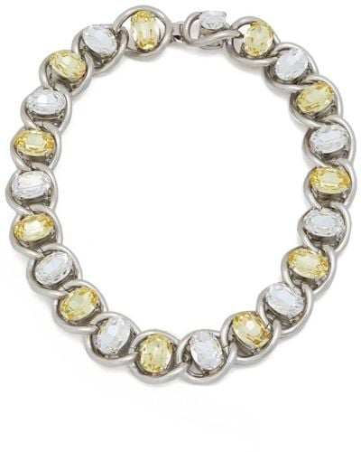 Marni Crystal-embellished Chain Necklace - Metallic