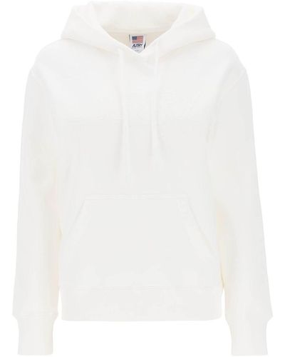 Autry Hoodie With Logo Embroidery - White