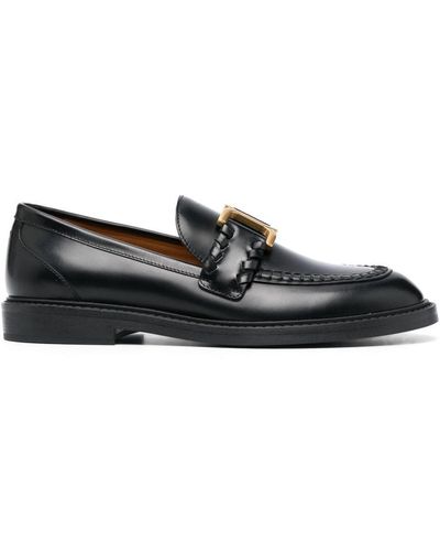 Chloé Marcie Leather Loafers - Black