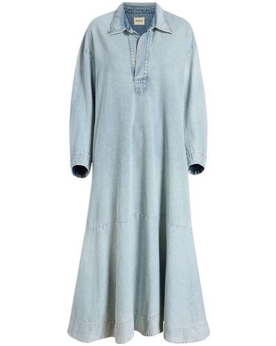 Khaite The Franka Denim Dress - Blue