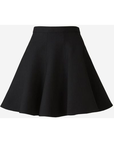 Alaïa Wool Skater Skirt - Black
