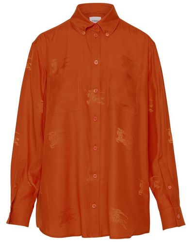 Burberry Ivanna Silk Orange Shirt