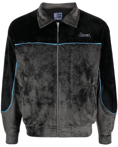 Rassvet (PACCBET) Velours Sports Jacket Knit Clothing - Black