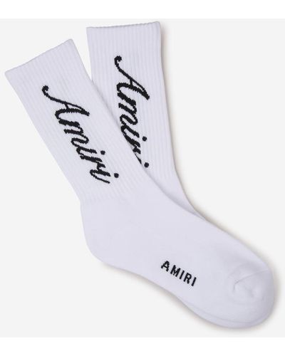Amiri Jacquard Logo Socks - White